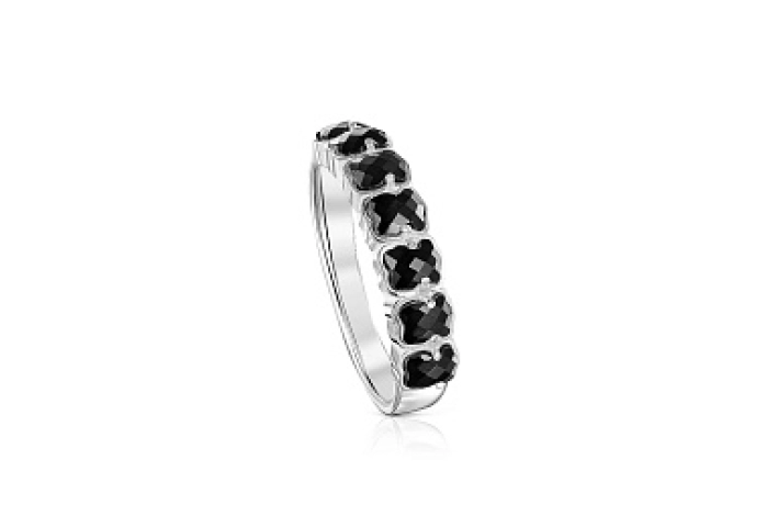 SILVER RING ONYX 4MM N14