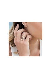 Серебряное кольцо с покрытием розовым золотом