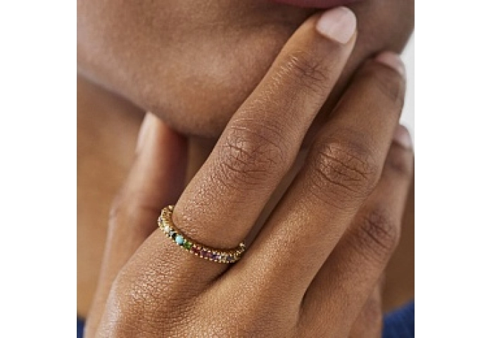 SILVER GOLD PLATED RING TREATE RUBY GEMS