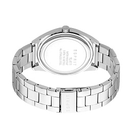 ESPRIT Men Watch, Silver Color Case, Silver Dial, Stainless Steel Metal Bracelet, 3 Hands Date, 5 AT