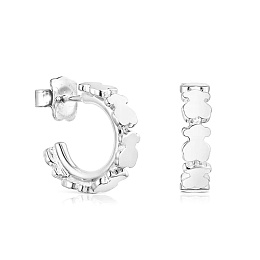 SILVER HOOP EARRINGS 11MM