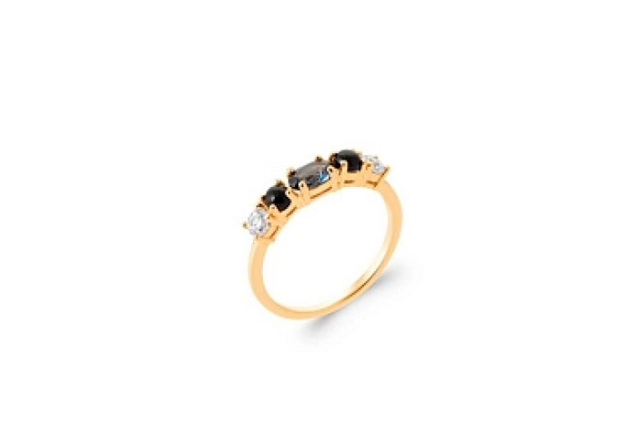 RINGGENUINE18 KTSTONEGOLD PLATED CZ