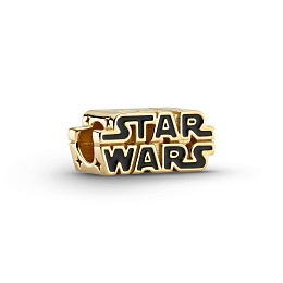 Star Wars logo Pandora Shine charmwith black enamel /769247C01