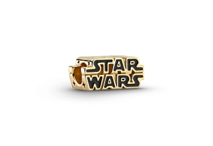 Star Wars logo Pandora Shine charmwith black enamel /769247C01