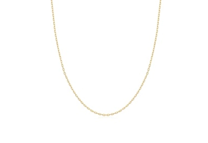 Gold Mini Link Charm Chain Necklace
