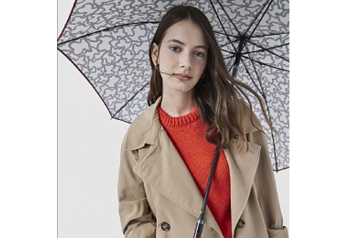 POL.ALUM,UMBRELLA KAOS ICON,SAND-BLACK