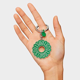 ZN.LAT.RE,KEYCHAIN T CIRCLE LOGO GREEN