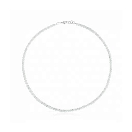 SILVER/STEEL CHOKER MOON STONE 43,5CM