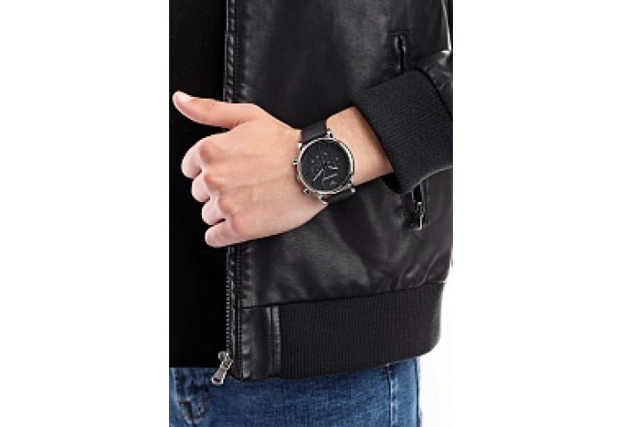 ANALOG WATCH 0 JWL SS LEATHER STRAP