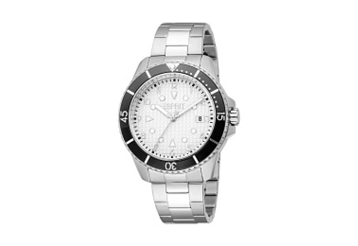 ESPRITSilverBracelet,Dial,Men3 StainlessHandsWatch,Date,SilverSteel10MetalColorATM Case,
