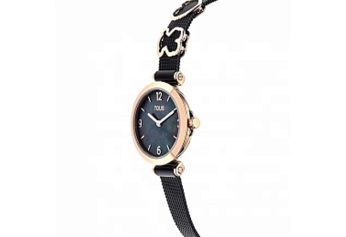 WATCH S.STEEL IP BLACK/ROSE MOP SPHERE