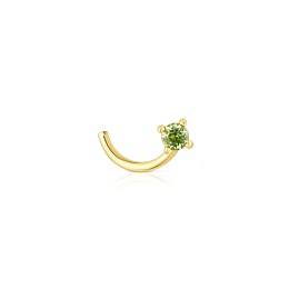 STEEL IPG NOSE PIERCING PERIDOT GEM