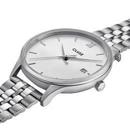 Minuit Date Watch Steel, Full Silver Colour