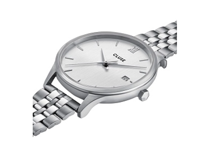Minuit Date Watch Steel, Full Silver Colour
