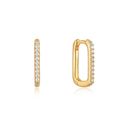 Glam Oval Hoop Earrings