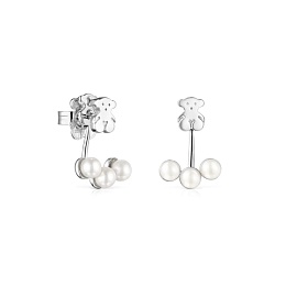 SILVER EARRINGS CULTURED PEARLS