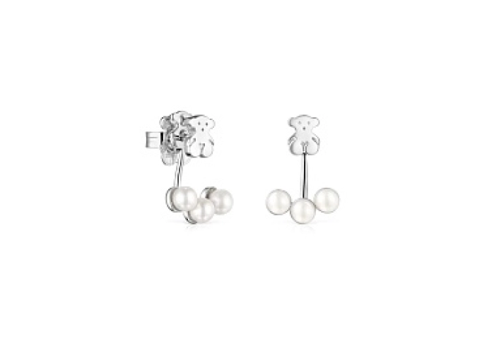SILVER EARRINGS CULTURED PEARLS