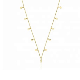 SILVER GOLD PLATED CHOKER 43CM CHAIN