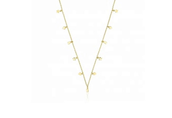 SILVER GOLD PLATED CHOKER 43CM CHAIN