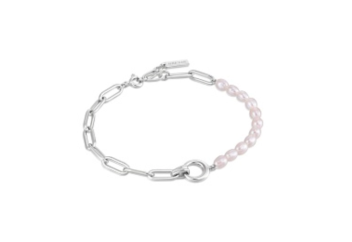 Pearl Chunky Link Chain Bracelet 