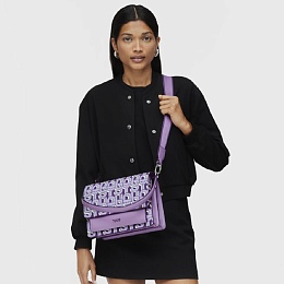 PVC.PU.COT,HANDBAG M. T MANIFESTO MAUVE