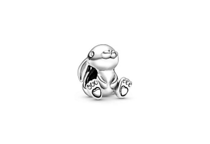Rabbit sterling silver charm