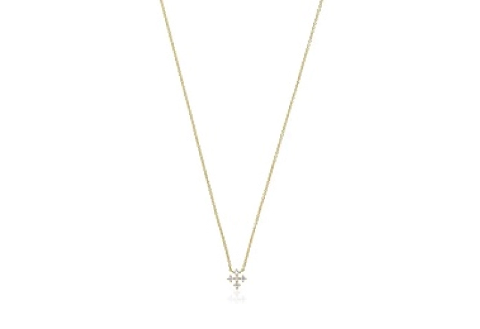 18KT GOLD CHOKER 0.08CT H/SI DIAM 45CM
