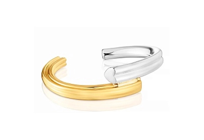 SILVER GOLDPLATED BRACELET 2 TONE SIZE M