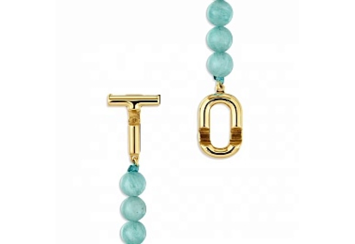 SILVER GOLD PLATED BRACELET AMAZONITE