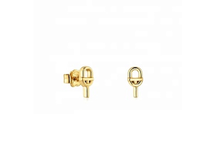 SILVER GOLD PLATED EARRINGS 10MM