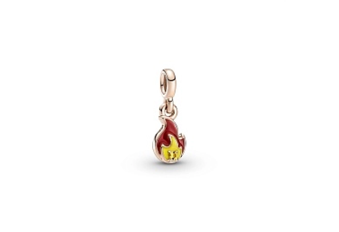 Fire 14k rose gold-plated mini danglewith blazing yellow /789690C01