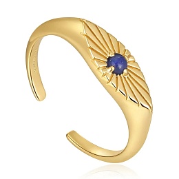 Lapis Evil Eye Adjustable Ring