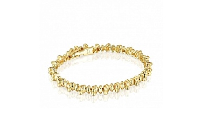 SILVER GOLD PLATED BRACELET 7,2MM 17,5CM