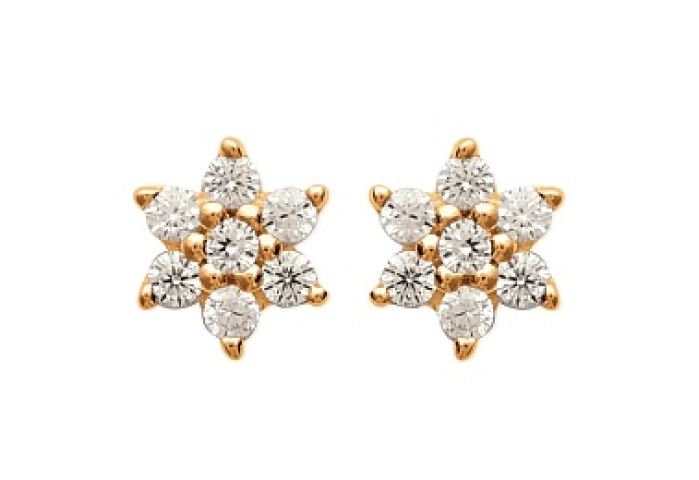 EARRINGSCZ 18 KT GOLD PLATED