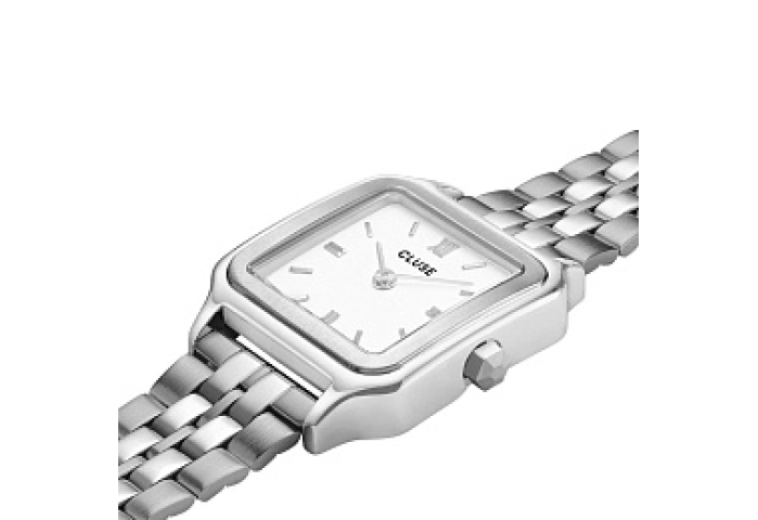 Gracieuse Petite Watch Steel, White, Silver Colour