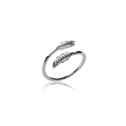 RINGPLATEDSILVERCZ 925 RHODIUM