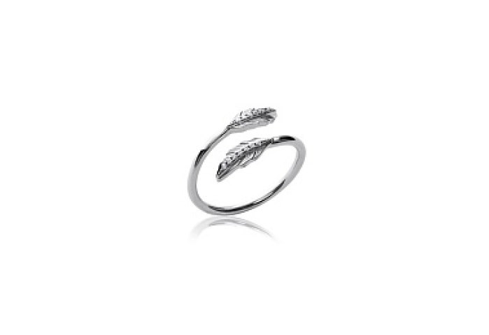 RINGPLATEDSILVERCZ 925 RHODIUM