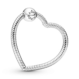 Heart sterling silver Pandora O holder /399505C00