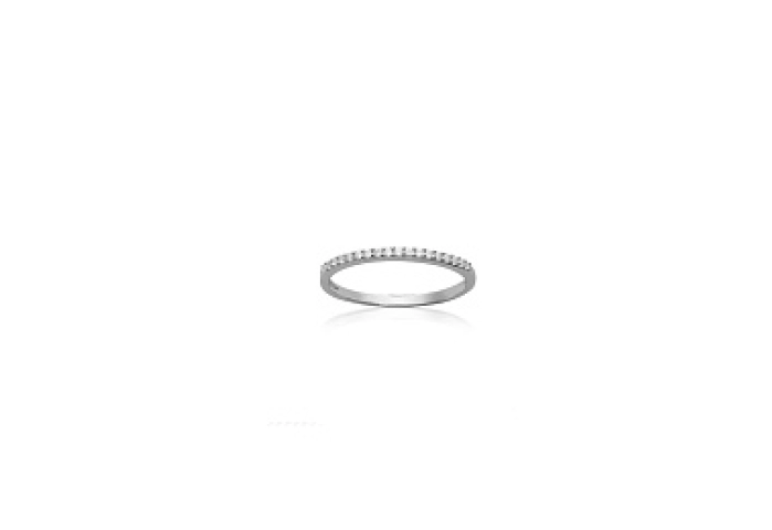RINGPLATEDSILVERCZ 925 RHODIUM