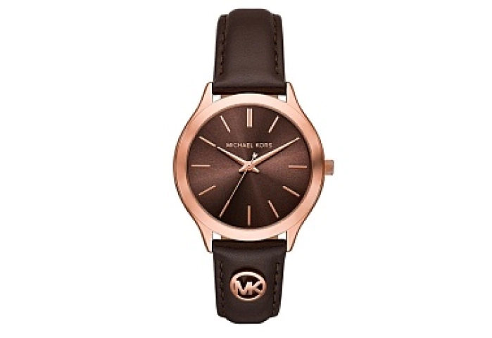 ANALOG WATCH 0 JWL GP LEATHER STRAP
