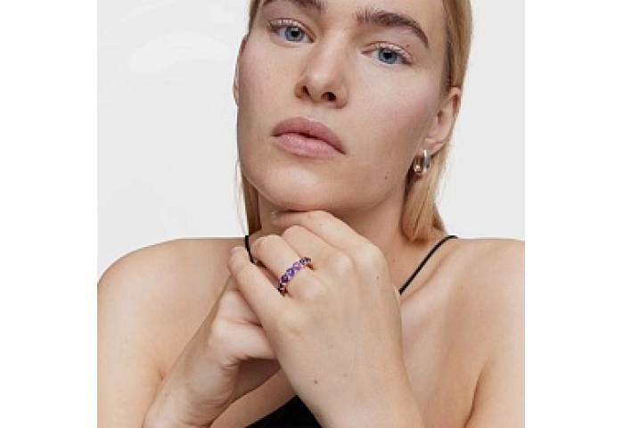 SILVER RING 9 AMETHYST N12
