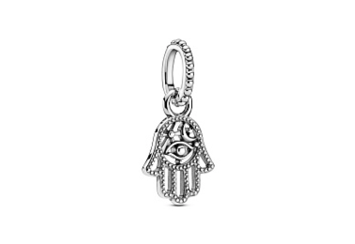 Hamsa hand sterling silver dangle
