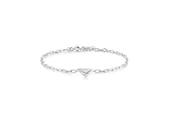Silver Triangle Kiss Bracelet
