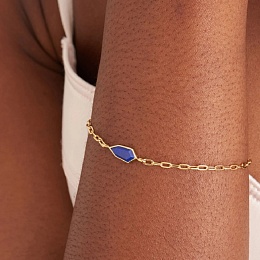 LAPIS EMBLEM CHAIN BRACELET