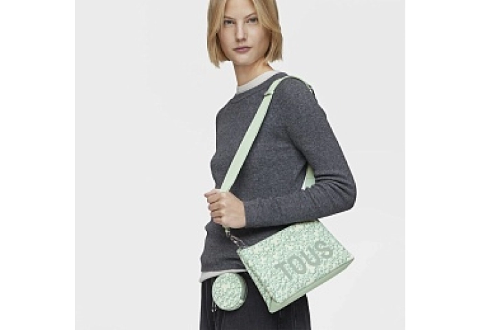 PVC.PU.COT,HANDBAG FLAT K M EVOL MINT