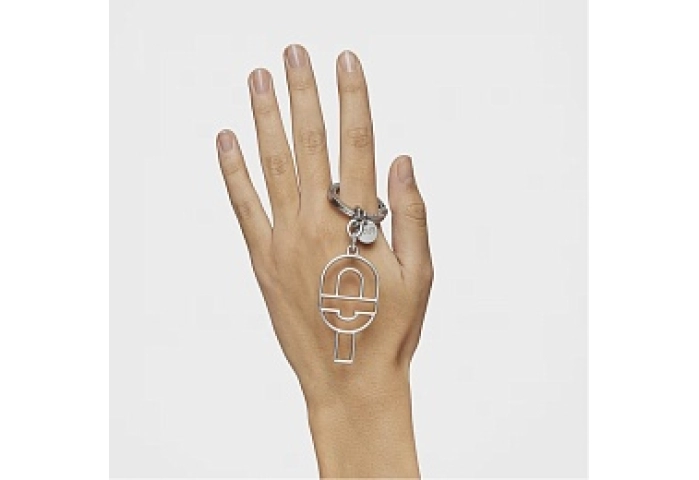 ZNC.LAT,KEYCHAIN SILHOUETTE MANIF SILVER