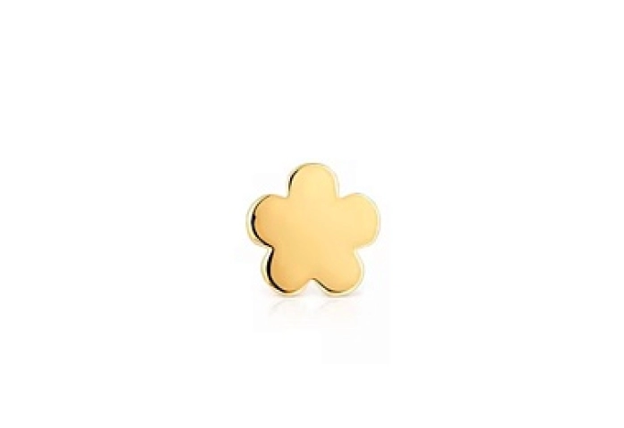 SILVER GOLDPLATED PENDANT BEAR FLOWER 7M