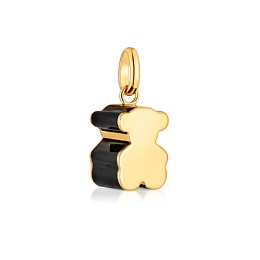 18KT GOLD PENDANT ONYX BEAR 8MM