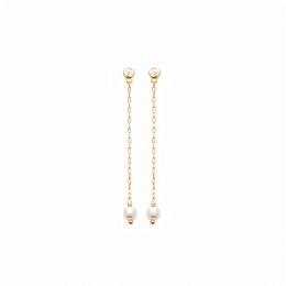 EARRINGSPEARL IMIT.18 KT GOLD PLATED