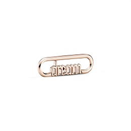 Dream script 14k rose gold-plated word link /789687C00